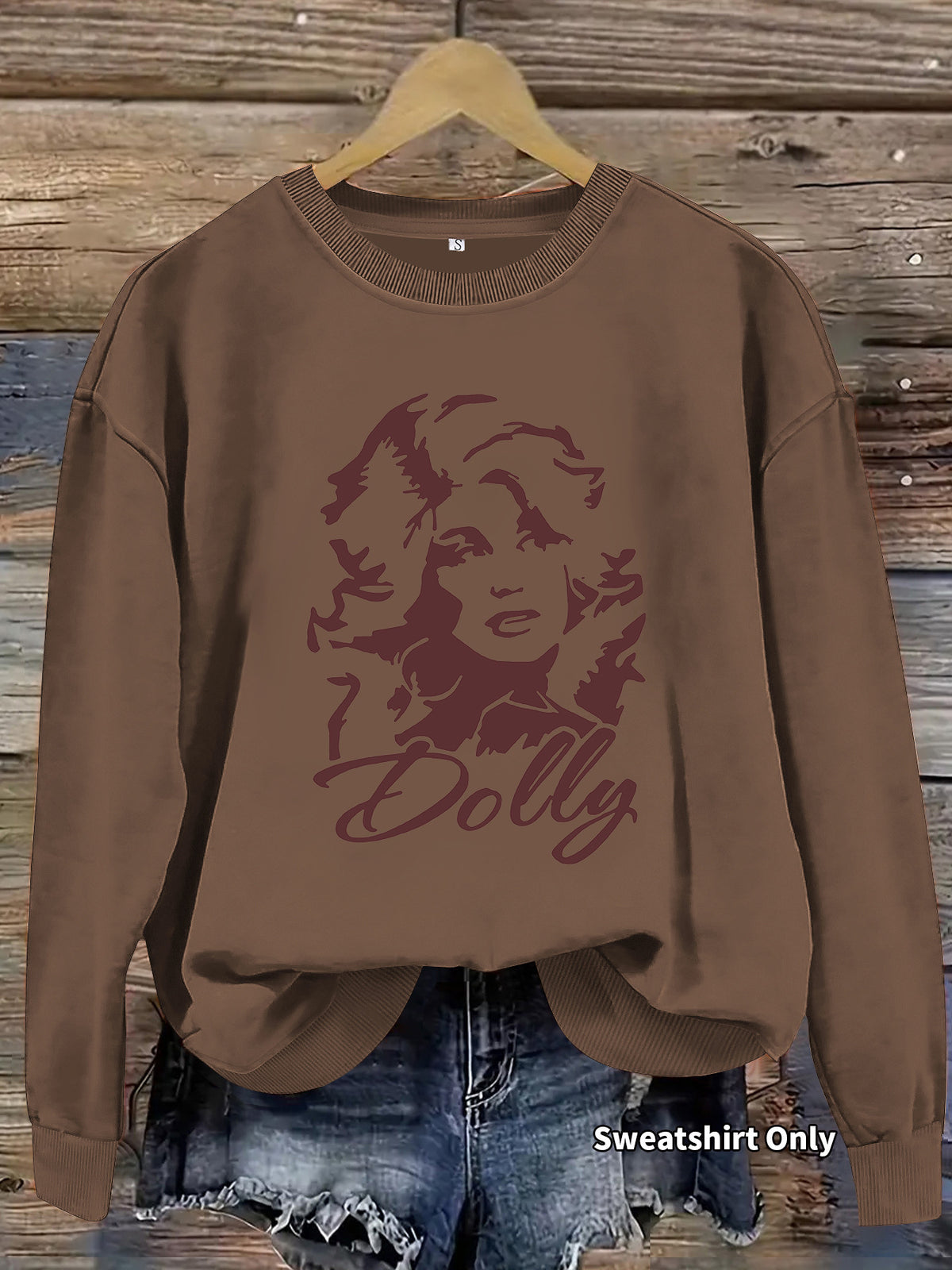Loose velvet sweatshirt