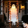 LED Luminous Hanging Swinging Ghost – Adjustable Brightness, Remote Control Halloween Yard Flying Ghost Decoration