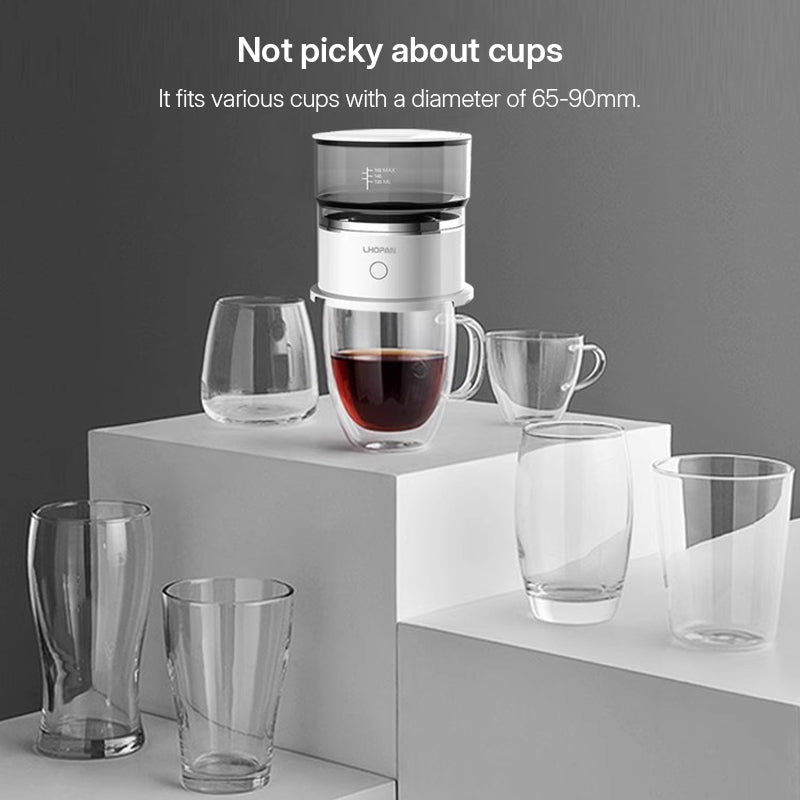 Mini Electric Coffee Grinder & Brewer – Portable Drip Coffee Maker