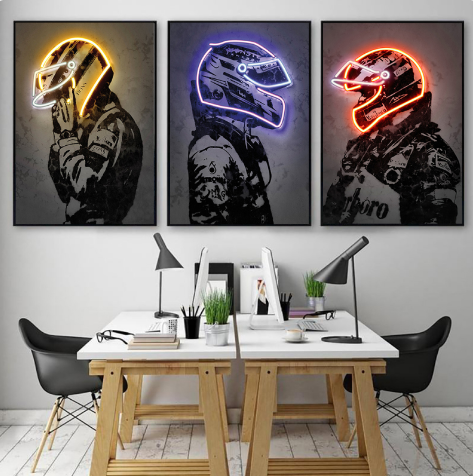 Neon Wall Art Canvas Painting.