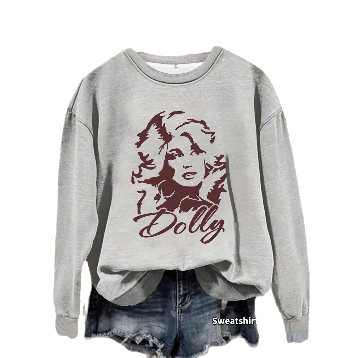 Loose velvet sweatshirt
