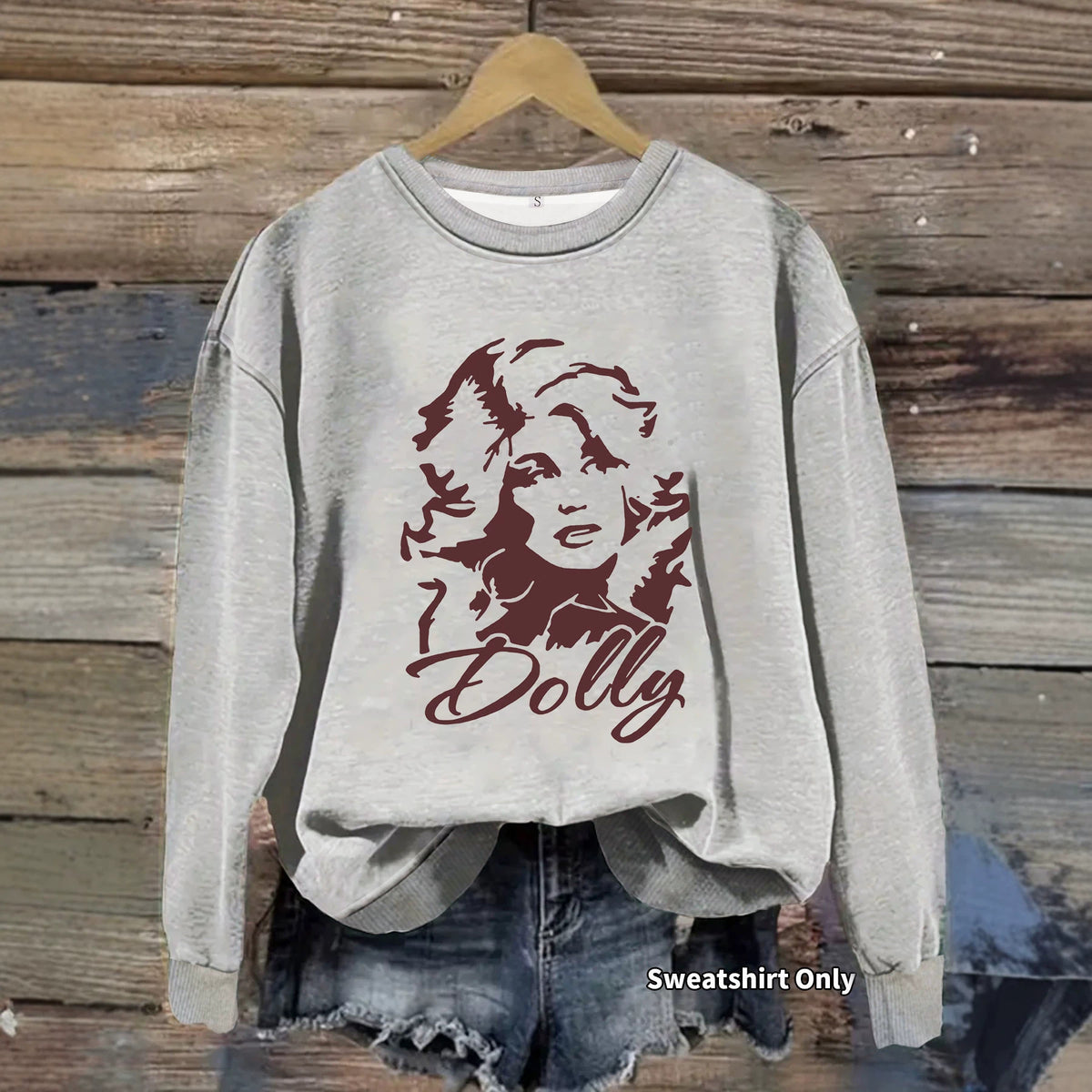 Loose velvet sweatshirt