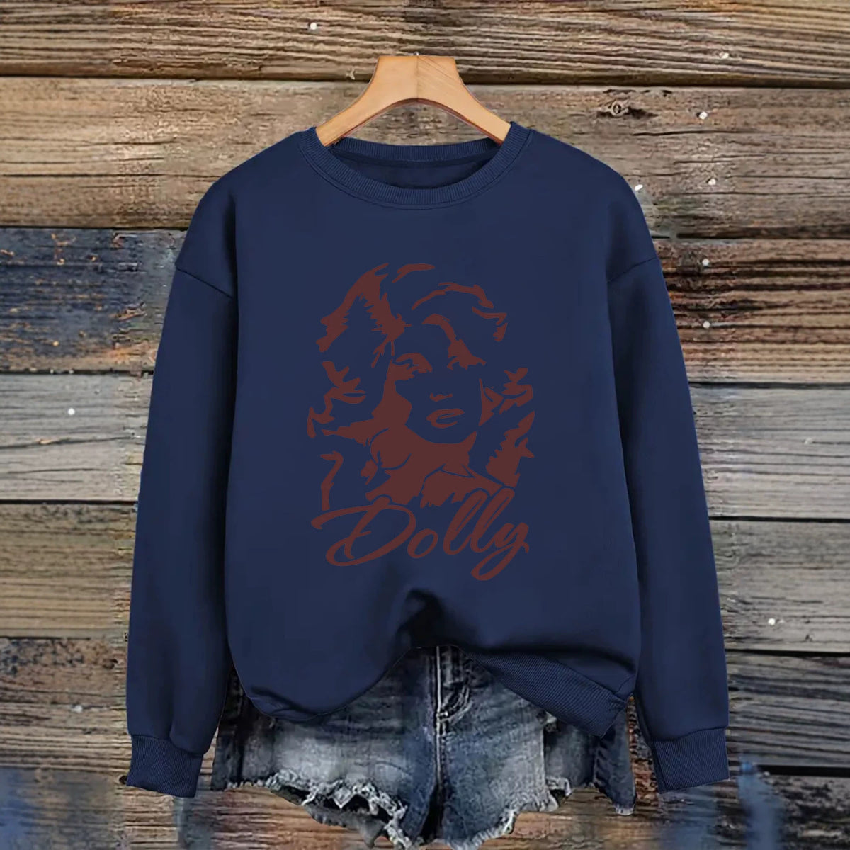 Loose velvet sweatshirt