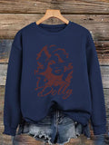 Loose velvet sweatshirt