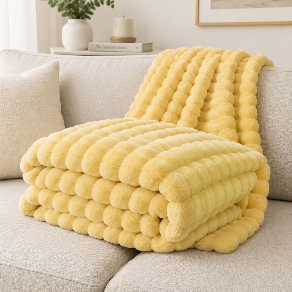 Custard Bubble Velvet Blanket