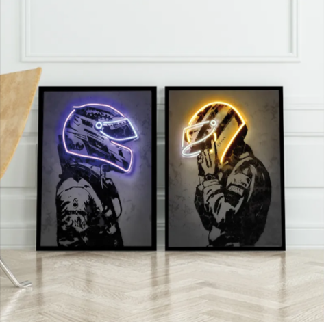 Neon Wall Art Canvas Painting.
